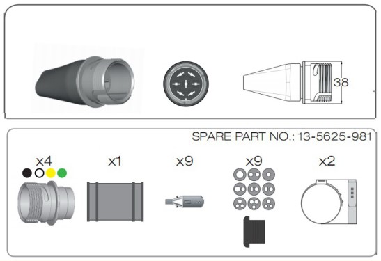 13-5625-981 БАЙОНЕТНОЕ СОЕДИНЕНИЕ ASS2 7PIN ПАПА
